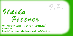 ildiko pittner business card